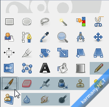 GIMP: caja de herramientas