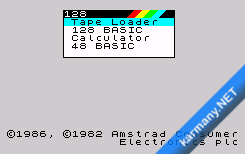 ZX Spectrum, pantalla inicio