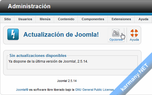 Actualización Joomla