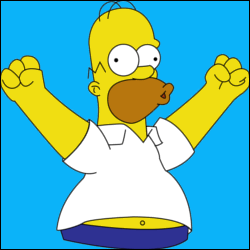 Homer Simpson con margen inferior