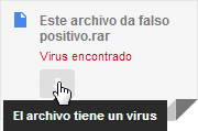 Virus encontrado en correo