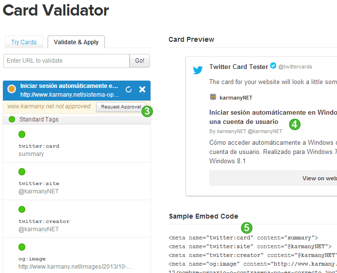 Card validator not approved