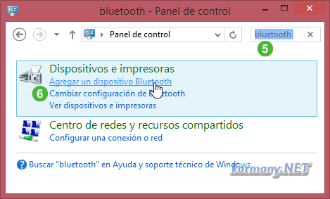 Panel de control en Windows 8.1, Bluetooth