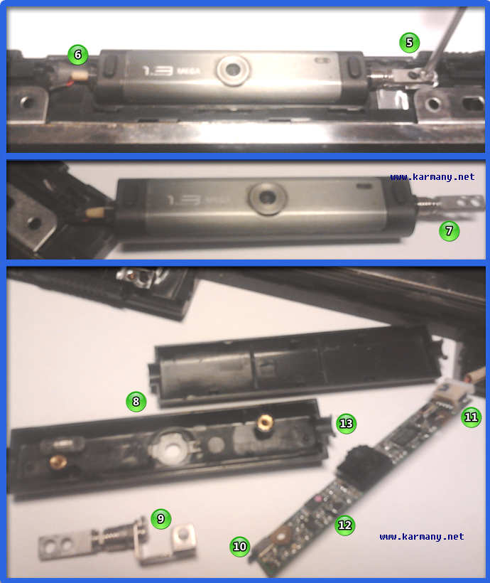 Desmontaje cámara web - Acer Aspire 5630