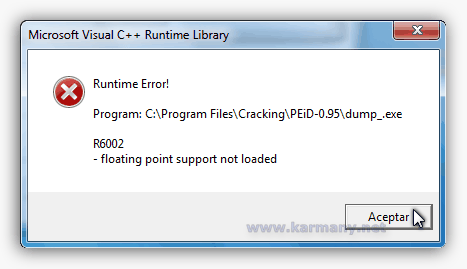 Error dump_.exe